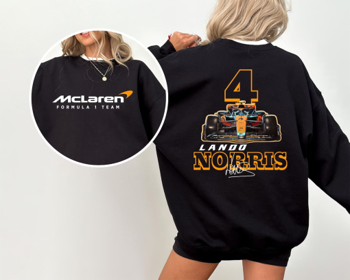 Lando Norris Formula One Sweatshirt, F1 Two Sides Sweatshirt, Lando Norris Shirt, Norris F1 Sweater, Lando Norris 4, F1 Two Sides Shirt