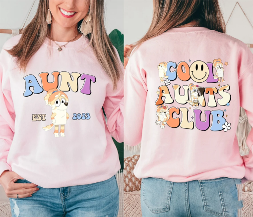 Aunt Frisky Cool Club Shirt | Bluey Auntie Shirt, Bluey Trixie Sweatshirt, Bluey Cool Aunt Shirt, Bluey Auntie Gift, Bluey Family Shirt