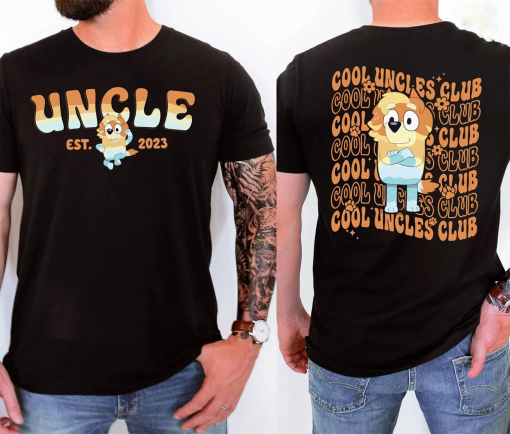 Bluey Cool Uncles Club Shirt, Radley Heeler Shirt, Bluey Adult Tee, Bluey Family Shirt, Mens Bluey Shirt, Bluey Uncle Gift, New Uncle Shirt