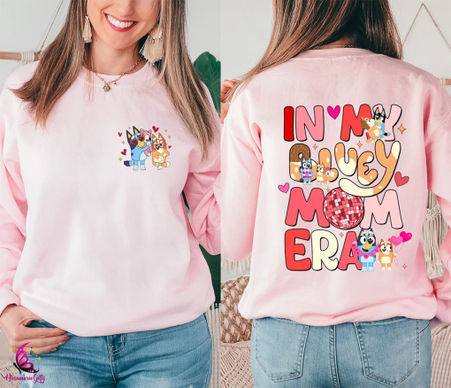 In My Bluey Mom Era Shirt | Funny Bluey Characters Shirt | Bluey and Bingo Shirt | Bandit and Chilli Shirt | Mothers’s Gifts | Bluey Shirt