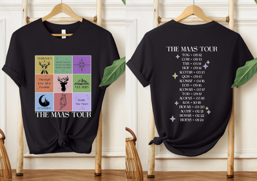 The Maas Tour Front and Back Sweatshirt,ACOTAR Shirt, Crescent City Hoodie, Throne Of Glass Tee, SJM Lover Shirt, Sarah J Maas Tee, ToG Tee