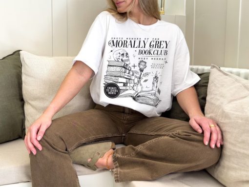 Morally Grey Book Club Shirt | Dark Romance Crewneck, Spooky Season Sweatshirt, Bookish Shirt Vintage Bookish Gift For Book Lover Reader