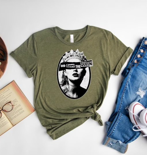 God Save The Queen Shirt, Taylor Shirt,Taylor’s version Tee. red. fearless. speak now. 1989. folklore. evermore. reputation.