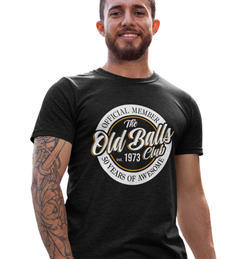 Funny 50th Birthday Shirt – Old Balls fiftieth Mens Birthday Tee-50 And Awesome Shirt-Dad Shirt For 50th Adult Birthday Gift 1974 1975 1964