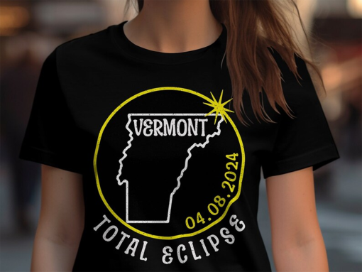 Solar Eclipse Vermont 2024, America tour shirt, April 8th 2024 shirt, Astrology shirt, Astronomy lover tee, Celestial, Total Solar Eclipse