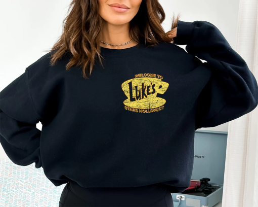 Luke’s Diner Stars Hollow Sweatshirt and Hoodie, Retro Text Luke’s Diner Sweatshirt, Vintage Style Stars Hollow Hoodie Gift