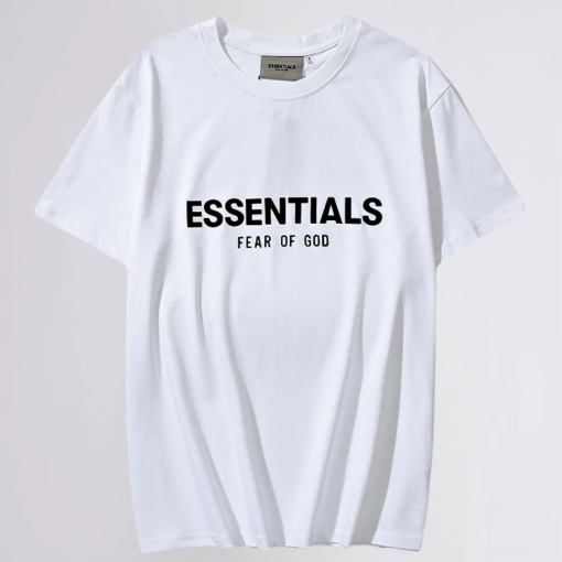 Essentials Fear of God Tee -Streetwear Oversized T-Shirt – Unisex High Street Fashion – Minimalist Logo Crew Neck Shirt