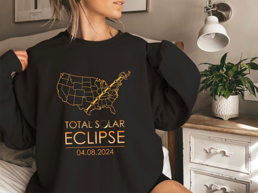 Total Solar Eclipse 2024 T-Shirt, Space Tee, Astronomy T-Shirt, Stargazer T-Shirt, Astronomy Lover Gift