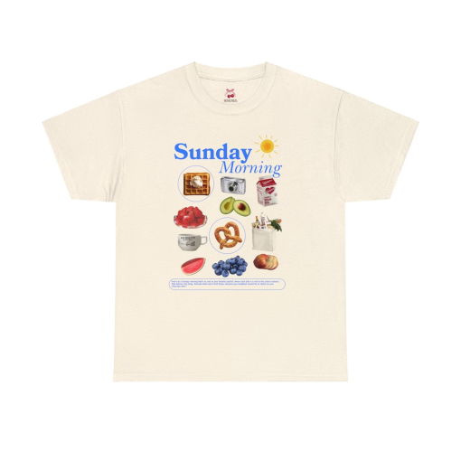 Sunday Morning Graphic Tee Aesthetic Crewneck Shirt Trendy Crewneck Graphic Shirt Breakfast Club Graphic Tee Y2k Shirt Aesthetic Shirt Women