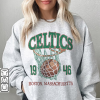 Vintage Boston Celtic Basketball Sweatshirt, Celtics 90s T-Shirt Retro Style Shirt Crewneck, Boston Basketball Hoodie