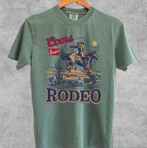 Coors Cowboy Vintage Shirt, Western Shirt, Graphic Tees, Retro Rodeo Shirt, Comfort Colors Graphic Cowboy Tee, Wester Coors Gift