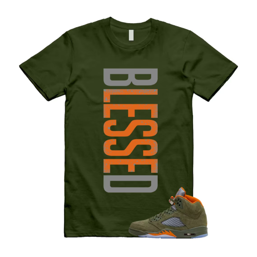 5 Olive Army Solar Orange Black Retro T Shirt Match VERTBLS