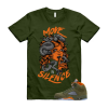 5 Olive Army Solar Orange Black Retro T Shirt Match VERTBLS