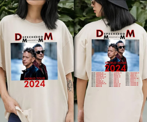 Depeche Mode Tour 2024 T-Shirt, 2024 Depeche Mode Memento Mori World Tour T-Shirt, Memento Mori World Tour 2024 Shirt, Rock Tour Tee Shirt