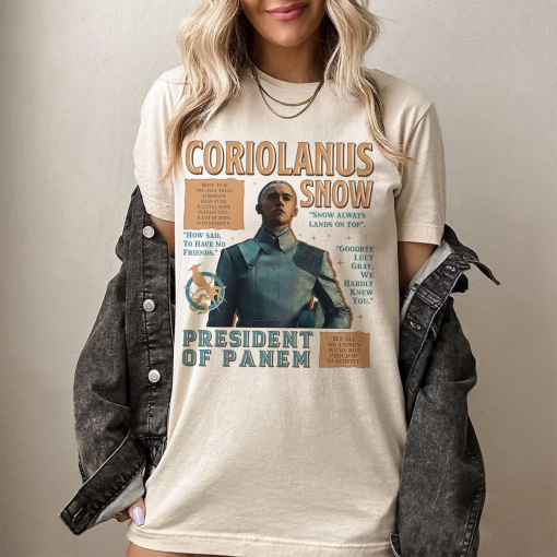 Vintage Coriolanus Snow T-Shirt, Coriolanus Snow Retro T-Shirt, Snow Lands On Top shirtCharacter Movie Series Tom Blyth shirt