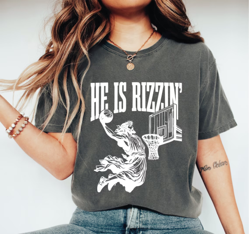 He Is Rizen T-Shirt, He Is Rizen Funny Easter Shirt, He Is Rizzen Jesus Shirt, Funny Easter Shirt, Easter Gift, Easter Day Gift, SA684