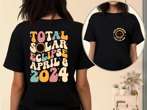 Solar Eclipse 2024 Shirt, Double-Sided Shirt, April 8th 2024 Shirt, Eclipse Event 2024 Shirt, Celestial Shirt, Gift for Eclipse Lover