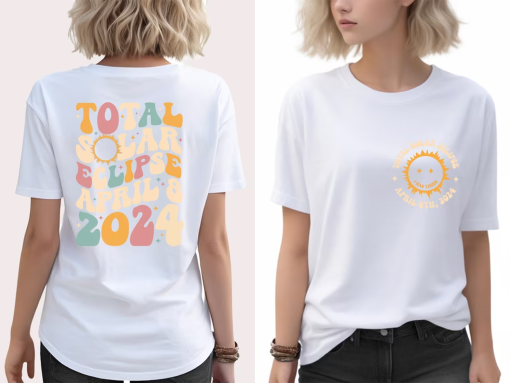 Solar Eclipse 2024 Shirt, Double-Sided Shirt, April 8th 2024 Shirt, Eclipse Event 2024 Shirt, Celestial Shirt, Gift for Eclipse Lover