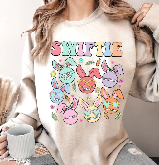 Swiftie Easter shirt, Taylor Eras Tour shirt, Cute Easter Bunny Retro Peeps shirt Swiftie Lover shirtTaylors Version Easter Sublimation shirt