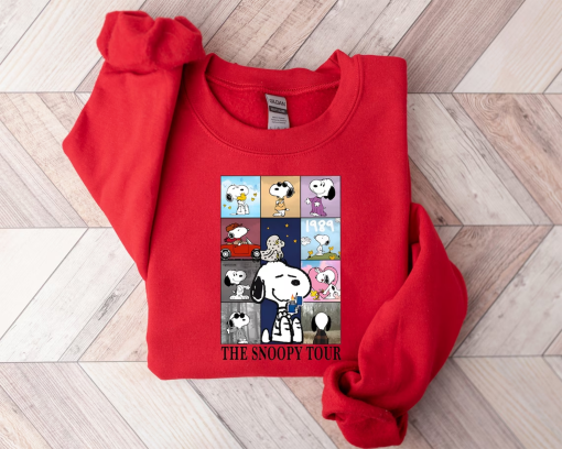 Swift Eras Tour Snoopy Sweatshirt, Snoopy Dog Sweater, Swiftie Eras Crewneck, Lover Midnights Folklore T-shirt, The Snoopy Tour Shirt