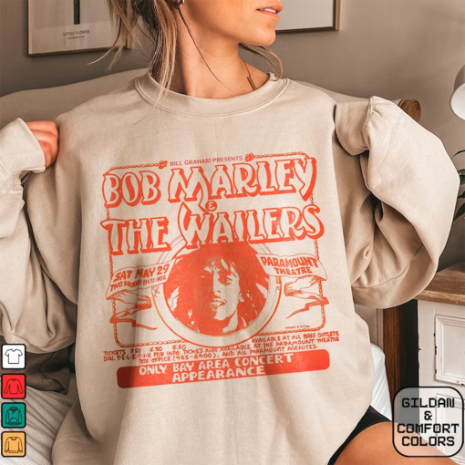 Bob Marley Paramount Theatre Unisex Tee, Bob Marley 2024 Shirt, Bob Marley Fan Hoodie, Bob Marley Gift Shirt