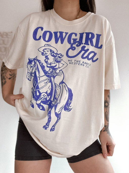 Cowgirl Era Tee, Vintage inspired western aesthetic trendy graphic tee