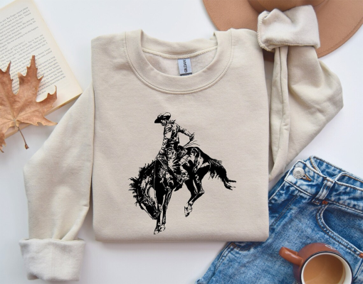 Cowboys Western Sweatshirt, American Western Graphic Crewneck, Rodeo Gift Shirt, Country Sweatshirt, Western Hoodie, Holiday Sweater