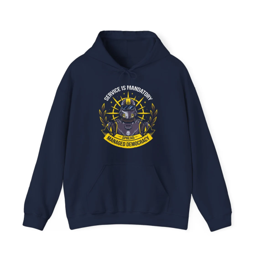 Spreading Democracy Unisex Hoodie Sweatshirt – Helldivers 2 Sweatshirt – Managed Democracy – Super Earth Tee – Fight for Freedom Hoodie