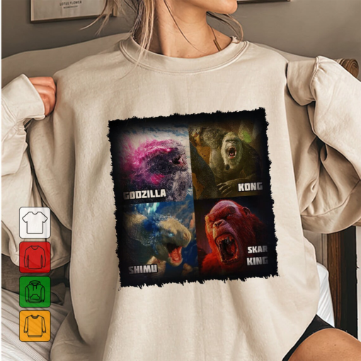 Godzilla Movie Shirt, Godzilla Starry Night Shirt, Godzilla Hoodie, Godzilla Sweatshirt, Dinosaur Shirt, 270224HCRD-52