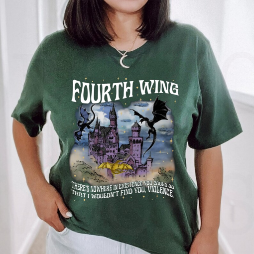 Fourth Wing Shirt, Basgiath War College Shirt, Dragon Rider Shirt, Rebecca Yoros, Violet Sorrengail, Xaden Riorson Fantasy Bookish Shirt