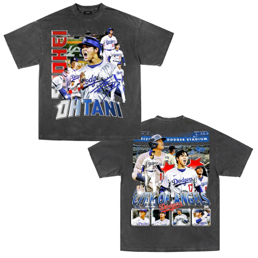 Shohei Ohtani Los Angeles Dodgers T-Shirt (Double Sided) ShoTime!