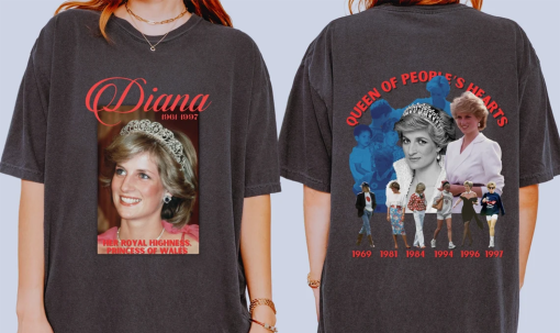 Princess Diana Tee, Original Store Design, Vintage Black, Vintage shirt, Royal Shirt