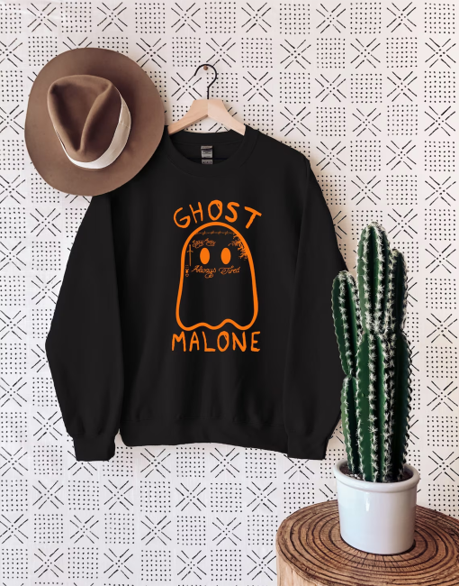 Ghost Malone Sweatshirt, Halloween Sweatshirt, Funny Halloween Crewneck, Cute Ghost Hoodie