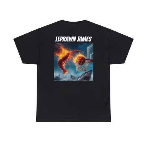 Flaming Shrimp Dunking Over Sharks Meme Unisex Tee