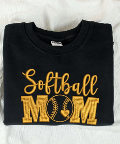 Embroidered CUSTOM Softball Mom Sweatshirt with Kids…