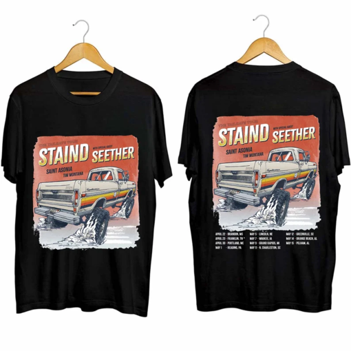 Staind 2024 Tailgate Tour Shirt, Staind Band Fan Shirt, Tailgate 2024 Concert Shirt, Staind 2024 Concert Shirt