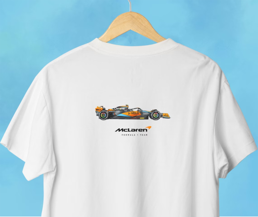 Mclaren Unisex Gildan 5000 Tshirt Formula One F1 Tee Gift of Lando Norris and Oscar Piastri Racing Shirt Inspired Aesthetic Racing Clothing