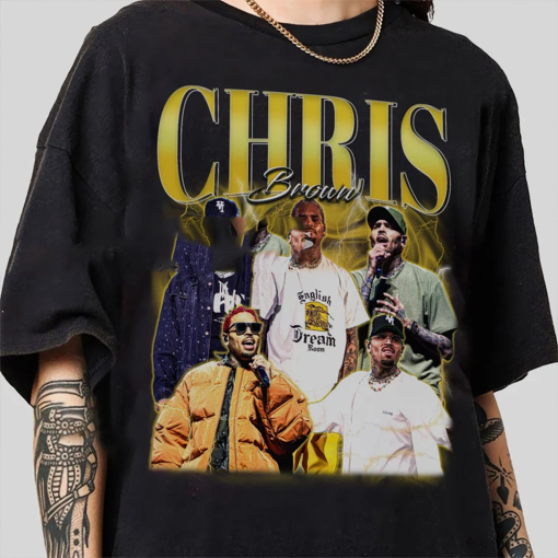 Vintage 90s Graphic Style Chris Brown T-Shirt, Gift For Woman and Man Unisex T-Shirt