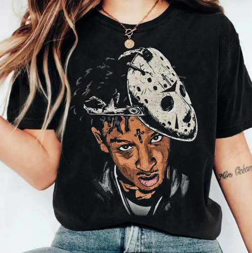 Vintage Style Bootleg 21 Savage Rap T-Shirt, Rapper Singer Shirt, Unisex Tee, 21 Savage TShirt Rap Hip hop