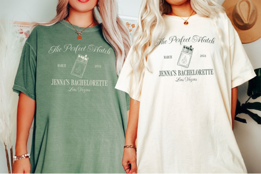 A Perfect Match Bachelorette Party Shirts, Custom Bach Club Shirts, A Match Made in Heaven Shirt, Personalized Bride Tee, Luxury Bach Merch