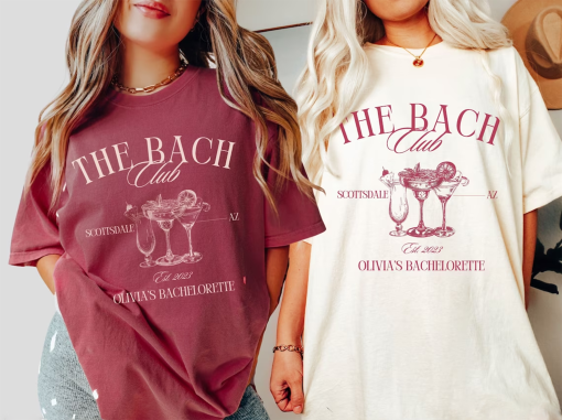 Bachelorette Party Shirts, The Bach Club Bachelorette Shirts, Custom Bachelorette Shirts, Personalized Luxury Bachelorette, Social Club Bach