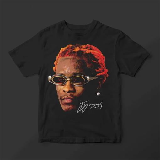 Young Thug Face Shirt ORANGE – Thugger Inspired Premium Graphic Tee