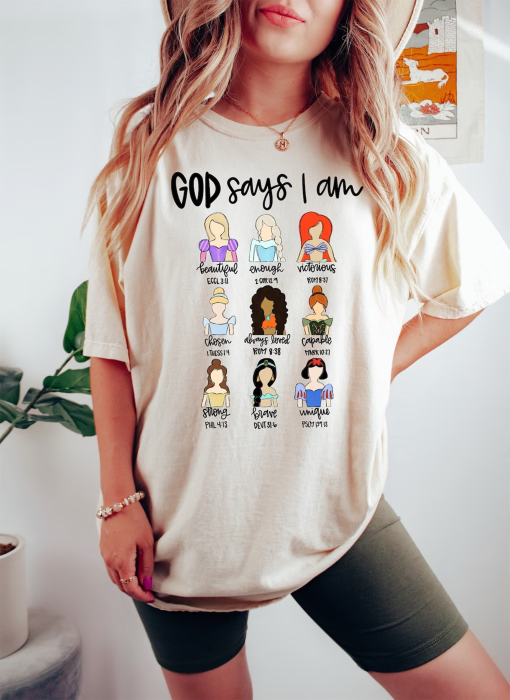 God Says I’m Beautiful Enough Shirt, Bible Verse Shirt, Faith Shirt, Princess Shirt, Princesses Shirt, Christian Shirt, Religious Shirt