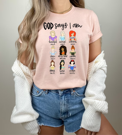 God Says I’m Beautiful Enough Shirt, Bible Verse Shirt, Faith Shirt, Princess Shirt, Princesses Shirt, Christian Shirt, Religious Shirt