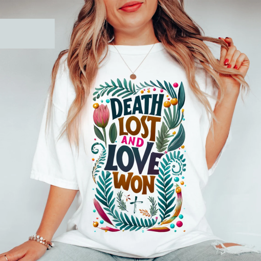 Death Lost Love Won – Resurrection Sunday, Easter Christian DUO Jesus shirt, Sublimation Designs, Popular Christian shirt Files for Sublimation,