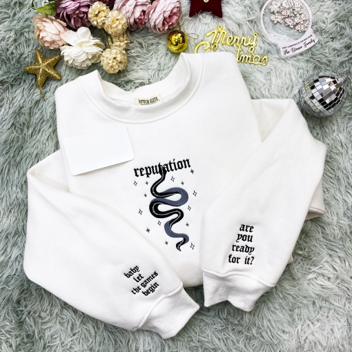 Reputation Snake Sweatshirt, Taylor Swiftie Merch Shirt Rep Sweatshirt, Rep Snake Album 2 sided Sweatshirt, Concert Reputation Merch Hoodie