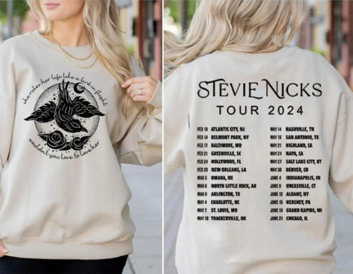 Stevie Nicks 2024 Live In Concert T-Shirt, Stevie Nicks 2024 Tour Shirt, Vintage Stevie Nicks Shirt Fan Gifts, Stevie Nicks Concert Merch