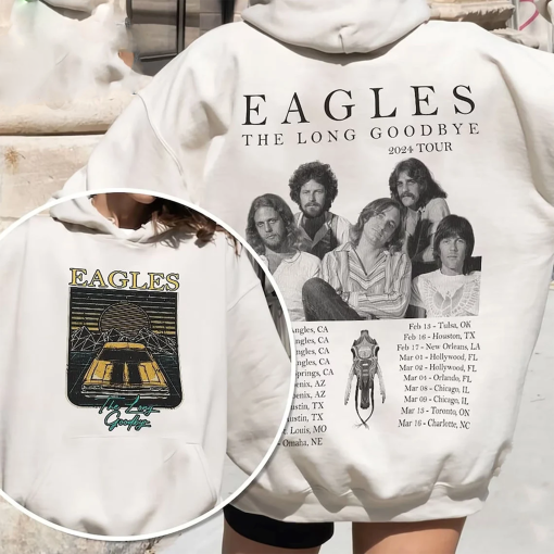 Eagles hoodie,The Eagles Rock Music Tour 2024 Shirt, Eagles Long Goodbye Rock Tour 2024 Gift Tee For Fan, Rock Fan Shirt