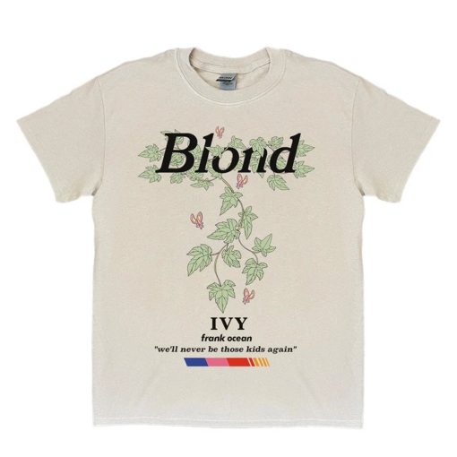 Frank Ocean BLOND IVY Short Sleeve Front Design T Shirt | blond album | blonded | music gift | cool gift ideas