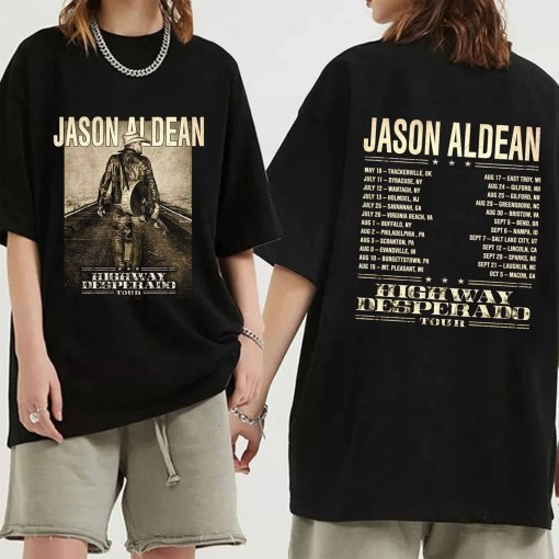 Jason Aldean Highway Desperado Tour 2024 Shirt, Jason Aldean Fan Shirt, Jason Aldean Country Music Shirt, Country Music Tour Shirt